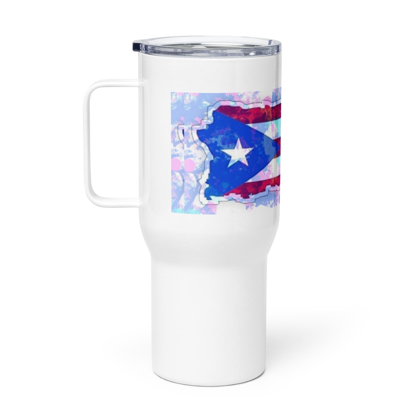 Puerto Rico travel mug with a handle