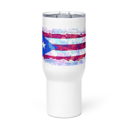Puerto Rico travel mug with a handle